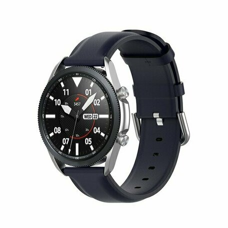 Classic leren bandje - Donkerblauw - Xiaomi Mi Watch / Xiaomi Watch S1 / S1 Pro / S1 Active / Watch S2