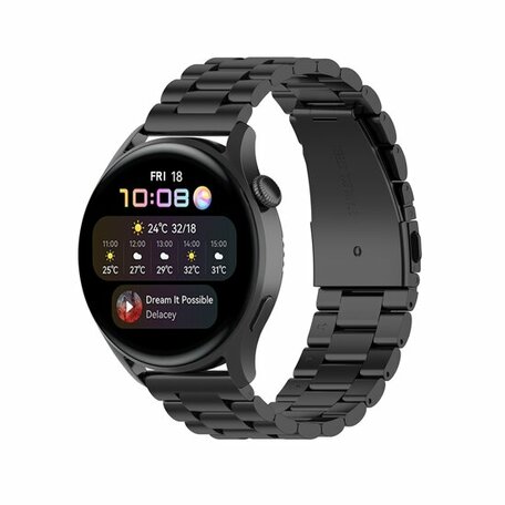 Stalen schakelband - Zwart - Xiaomi Mi Watch / Xiaomi Watch S1 / S1 Pro / S1 Active / Watch S2