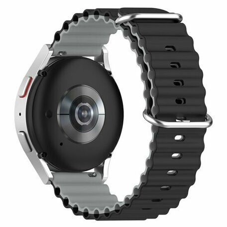 Ocean Style bandje - Zwart / grijs - Xiaomi Mi Watch / Xiaomi Watch S1 / S1 Pro / S1 Active / Watch S2