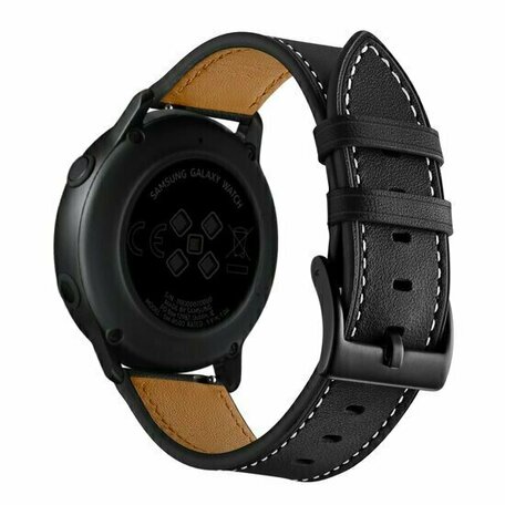 lederen bandje - Zwart - Xiaomi Mi Watch / Xiaomi Watch S1 / S1 Pro / S1 Active / Watch S2