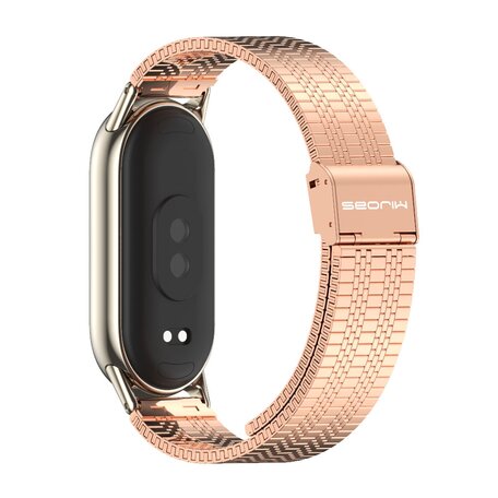 Stalen RVS band - Rosé goud - Xiaomi Smart Band 8