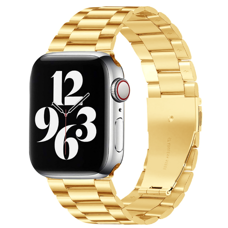 Stalen schakelband - Goud - Geschikt voor Apple watch 42mm / 44mm / 45mm / 46mm / 49mm