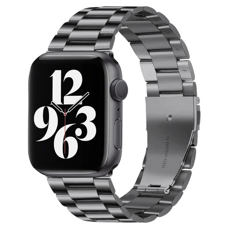 Stalen schakelband - Space Grey - Geschikt voor Apple watch 42mm / 44mm / 45mm / 46mm / 49mm