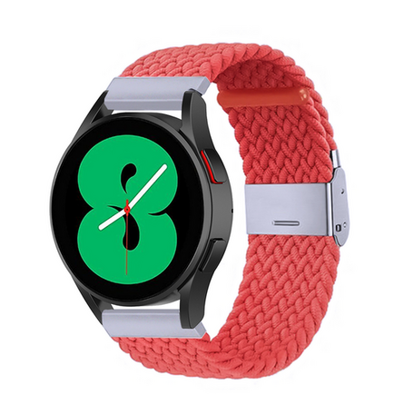 Braided nylon bandje - Lichtrood - Huawei Watch GT 2 & GT 3 - 42mm