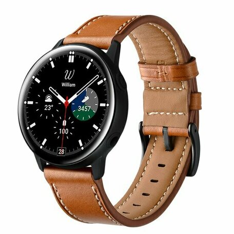 lederen bandje - Bruin - Huawei Watch GT 2 & GT 3 - 42mm