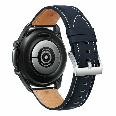 Premium Leather bandje - Donkerblauw - Huawei Watch GT 2 & GT 3 - 42mm