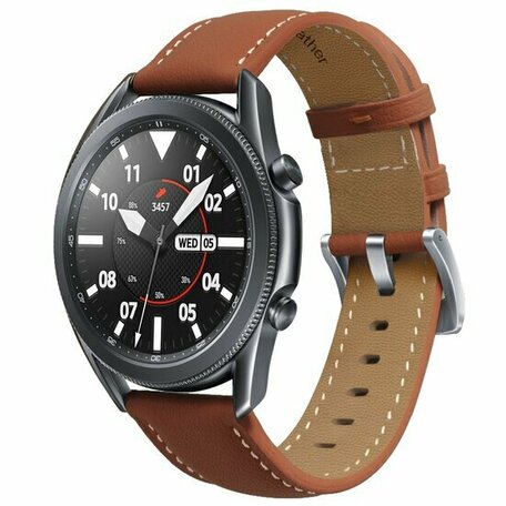 Premium Leather bandje - Bruin - Huawei Watch GT 2 & GT 3 - 42mm