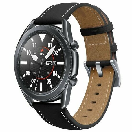 Premium Leather bandje - Zwart - Huawei Watch GT 2 & GT 3 - 42mm