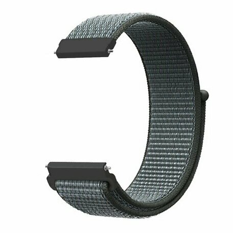 Sport Loop nylon bandje - Donkergrijs / blauw gemêleerd - Huawei Watch GT 2 & GT 3 - 42mm