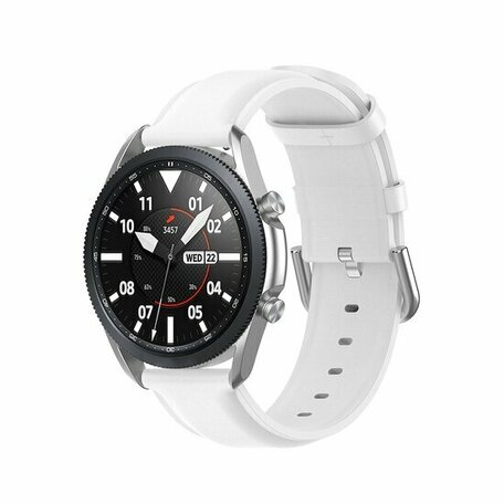 Classic leren bandje - Wit - Huawei Watch GT 2 & GT 3 - 42mm