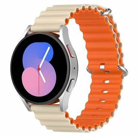 Ocean Style bandje - Beige / oranje - Huawei Watch GT 2 & GT 3 - 42mm