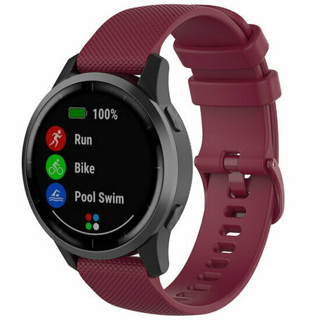 Sportband met motief - Wijnrood - Huawei Watch GT 2 & GT 3 - 42mm