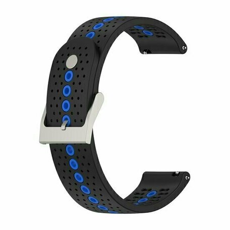 Dot Pattern siliconen bandje - Zwart met blauw - Huawei Watch GT 2 Pro / GT 3 Pro - 46mm