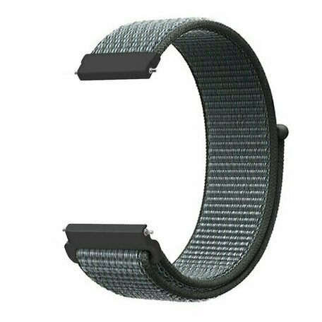 Sport Loop nylon bandje - Donkergrijs / blauw gemêleerd - Huawei Watch GT 2 Pro / GT 3 Pro - 46mm