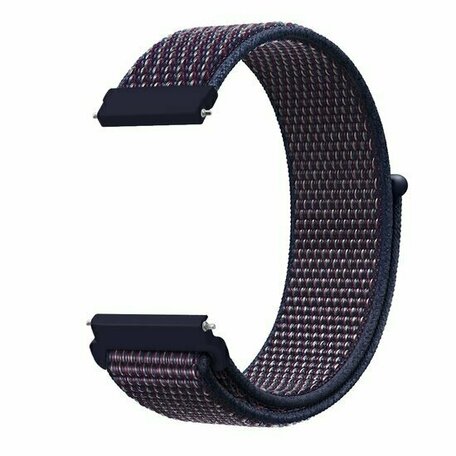 Sport Loop nylon bandje - Navy / donkerpaars gemêleerd - Huawei Watch GT 2 Pro / GT 3 Pro - 46mm