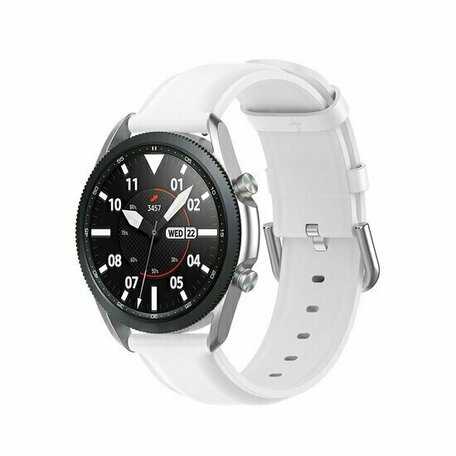 Classic leren bandje - Wit - Huawei Watch GT 2 Pro / GT 3 Pro - 46mm