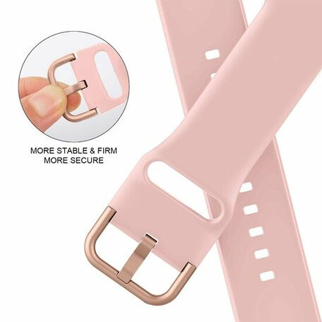 Soft siliconen bandje met gespsluiting - Roze - Geschikt voor Apple Watch 38mm / 40mm / 41mm / 42mm