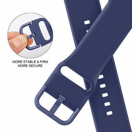 Soft siliconen bandje met gespsluiting - Indigo - Geschikt voor Apple Watch 38mm / 40mm / 41mm / 42mm