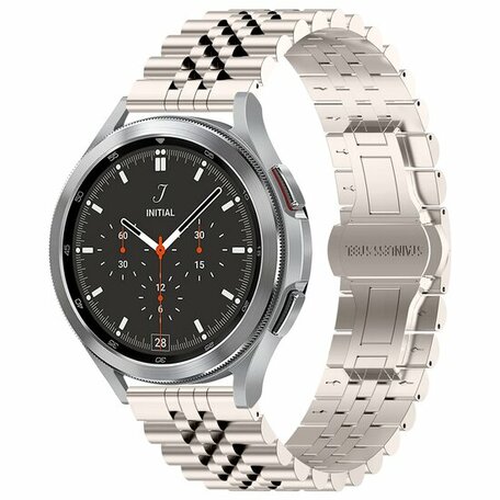 Stalen band - Starlight / sterrenlicht - Samsung Galaxy Watch - 42mm - Stalen band - Zwart