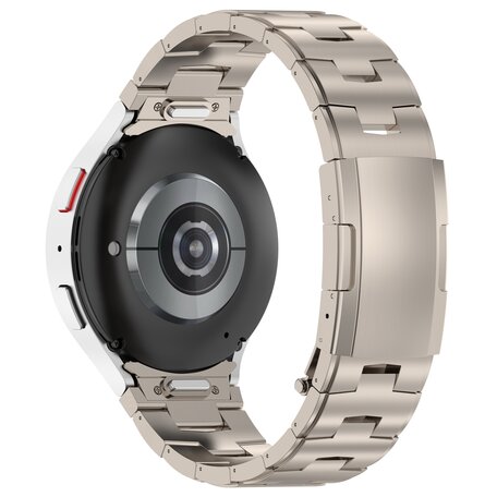 Titanium band met aansluitknop  - Titanium kleur - Samsung Galaxy Watch 6 - 40mm & 44mm