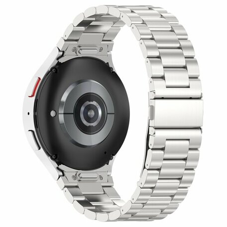 Stalen band met aansluitknop  - Zilver - Samsung Galaxy Watch 6 Classic - 47mm & 43mm