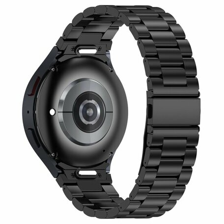 Stalen band met aansluitknop  - Zwart - Samsung Galaxy Watch 5 (Pro) - 40mm / 44mm / 45mm