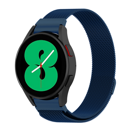 Samsung Galaxy watch 7 - 40mm / 44mm - Milanese bandje (ronde connector) - Donkerblauw