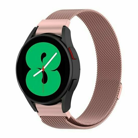 Samsung Galaxy watch 7 - 40mm / 44mm - Milanese bandje (ronde connector) - Rosé goud