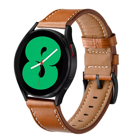 lederen bandje - Bruin - Samsung Galaxy watch 7 - 40mm & 44mm