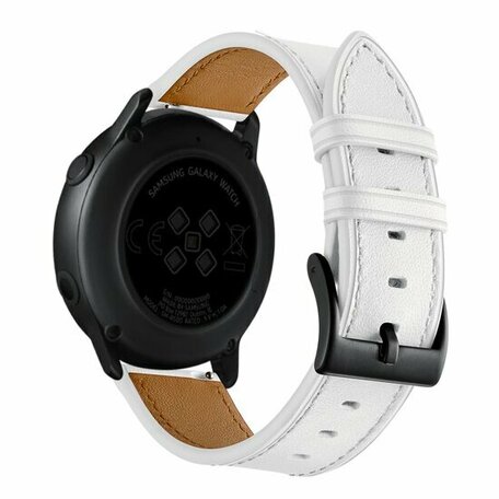 lederen bandje - Wit - Samsung Galaxy watch 7 - 40mm & 44mm