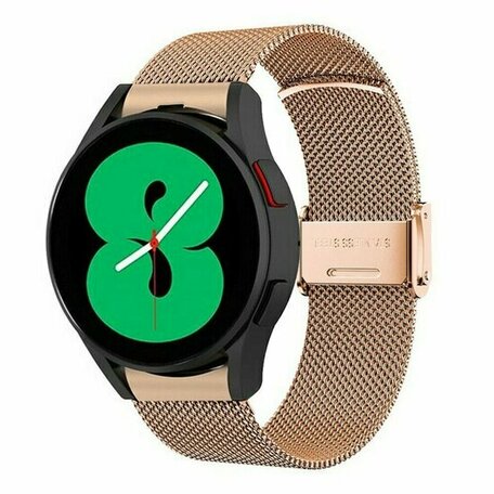 Samsung Galaxy watch 7 - 40mm / 44mm - Milanese bandje met klemsluiting - Champagne goud