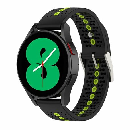 Dot Pattern bandje - Zwart met geel - Samsung Galaxy watch 7 - 40mm & 44mm