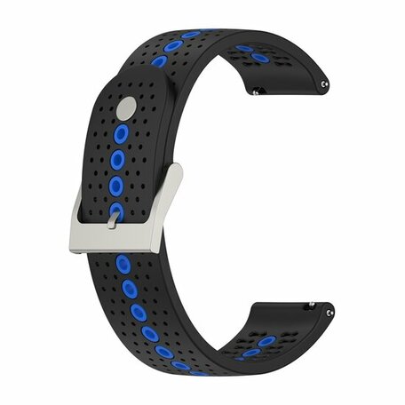 Dot Pattern bandje - Zwart met blauw - Samsung Galaxy watch 7 - 40mm & 44mm