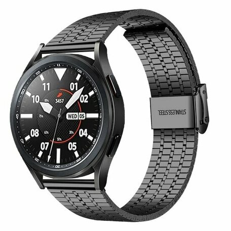 Stalen bandje - Zwart - Samsung Galaxy watch 7 - 40mm & 44mm