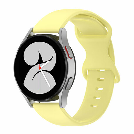 Solid color sportband - Geel - Samsung Galaxy watch 7 - 40mm & 44mm