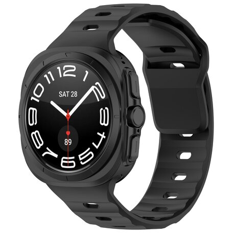 Solid Sportband - Zwart - Samsung Galaxy Watch Ultra 47mm