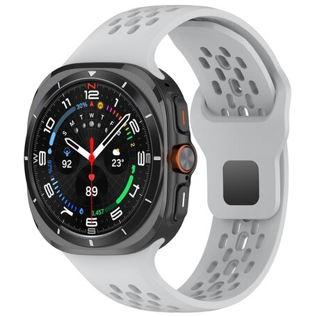 Siliconen sportband Holes Style  - Lichtgrijs - Samsung Galaxy Watch Ultra 47mm