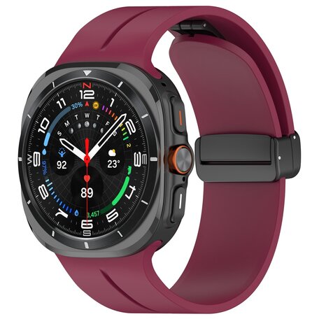 D-buckle sportband - Wijnrood - Samsung Galaxy Watch Ultra 47mm