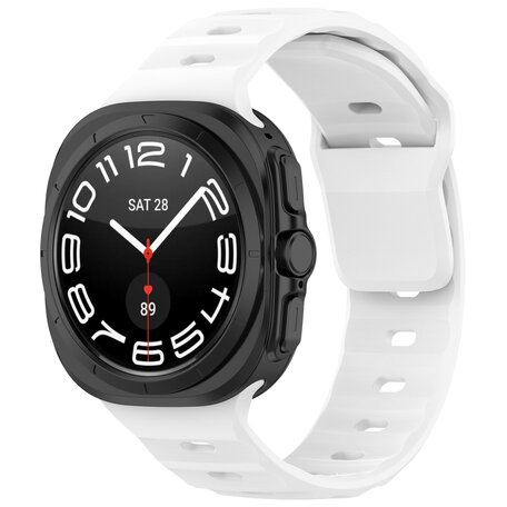 Solid Sportband - Wit - Samsung Galaxy Watch Ultra 47mm