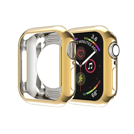 Siliconen case 42mm - Goud - Geschikt voor Apple Watch 42mm (series 1 t/m 3)