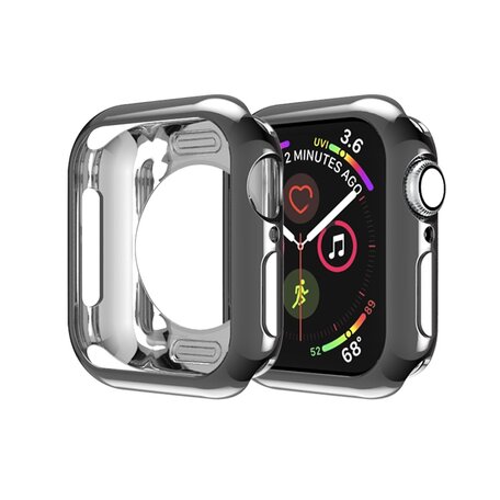 Siliconen case 42mm - Zwart - Geschikt voor Apple Watch 42mm (series 1 t/m 3)