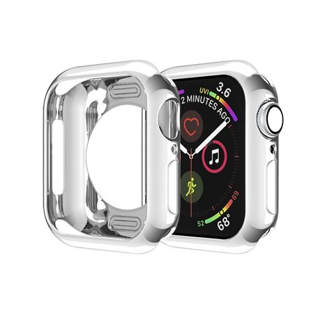 Siliconen case 42mm - Zilver - Geschikt voor Apple Watch 42mm (series 1 t/m 3)