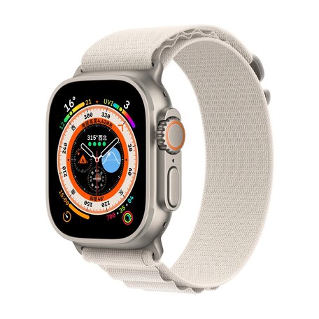 Alpine Loop nylon bandje - Starlight - Geschikt voor Apple Watch 44mm / 45mm / 46mm / 49mm