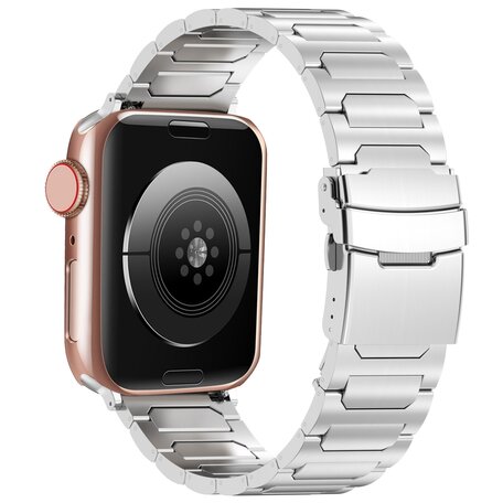 Titanium H-type schakelband  - Zilver - Geschikt voor Apple Watch 38mm / 40mm / 41mm / 42mm