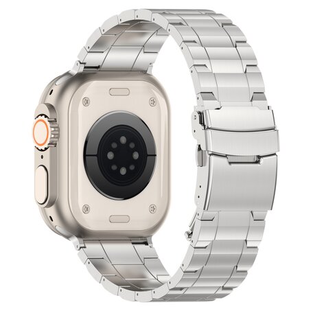 Titanium Premium Link bandje  - Zilver - Geschikt voor Apple Watch 38mm / 40mm / 41mm / 42mm