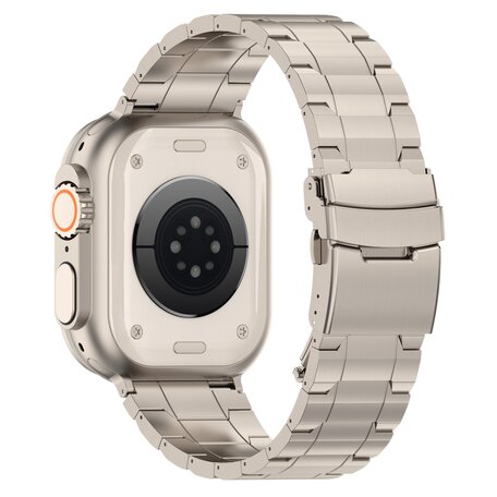 Titanium Premium Link bandje  - Titanium kleur - Geschikt voor Apple Watch 38mm / 40mm / 41mm / 42mm