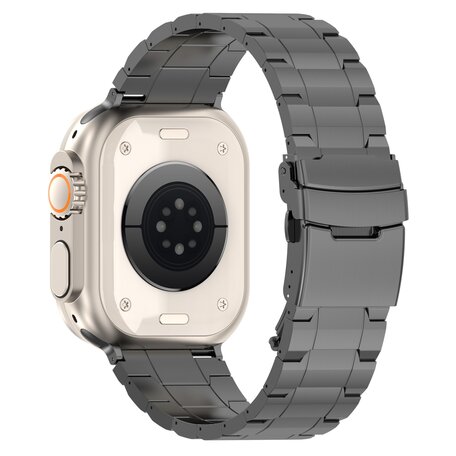 Titanium Premium Link bandje  - Space Grey - Geschikt voor Apple Watch 38mm / 40mm / 41mm / 42mm