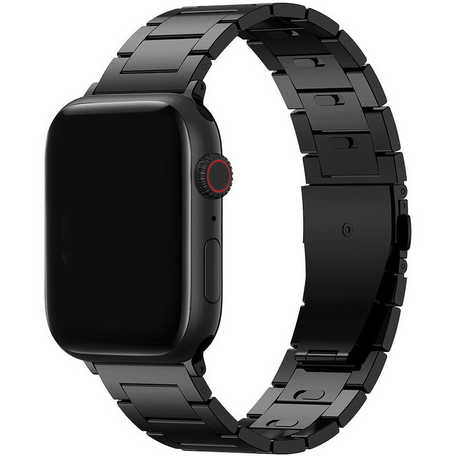 Titanium band - Zwart - Geschikt voor Apple watch 38mm / 40mm / 41mm / 42mm