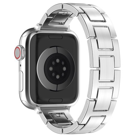 Slim Stainless steel quick-release band (small) - Zilver - Geschikt voor Apple watch 38mm / 40mm / 41mm / 42mm