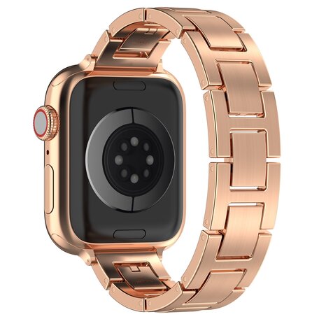 Slim Stainless steel quick-release band (small) - Rosé goud - Geschikt voor Apple watch 38mm / 40mm / 41mm / 42mm